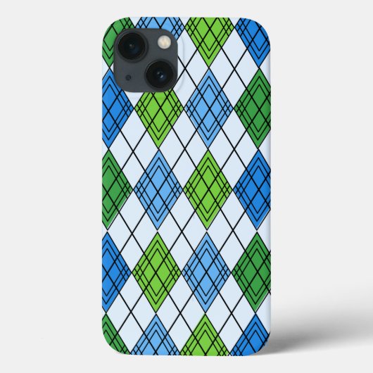 Art Deco Rain Argyle Case-Mate iPhone Case (Achterkant)