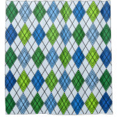 Art Deco Rain Argyle Douchegordijn (Voorkant)