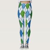 Art Deco Rain Argyle Leggings (Voorkant)
