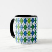 Art Deco Rain Argyle Mok (Voorkant links)