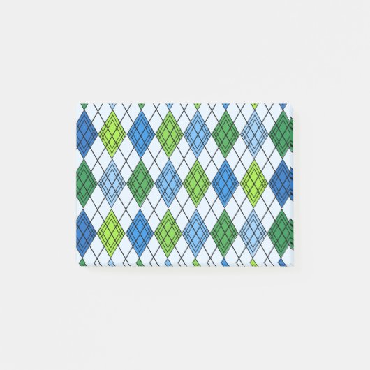 Art Deco Rain Argyle Post-it® Notes (Voorkant)