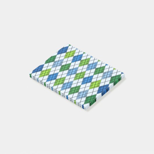 Art Deco Rain Argyle Post-it® Notes (Schuin)
