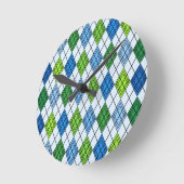 Art Deco Rain Argyle Ronde Klok (Hoek)