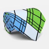 Art Deco Rain Argyle Stropdas (Opgerold)