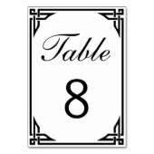 Art Deco Rand Dubbelzijdige Tabelnummers Kaart (Voorkant)