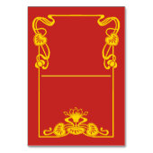 Art Deco  Red Gold Kaart (Achterkant)