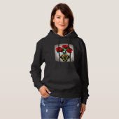 Art Deco Red Roses In Vase Abstract Art Hoodie (Voorkant volledig)