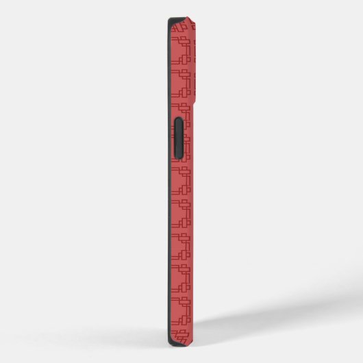 Art Deco Red Squares Case-Mate iPhone Case (Achterkant / Rechts)