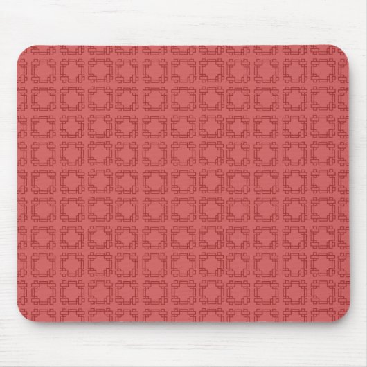 Art Deco Red Squares Muismat (Voorkant)