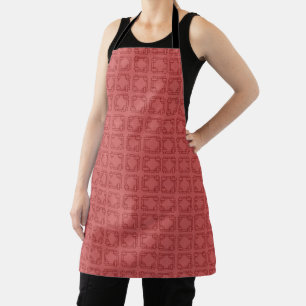 Art Deco Red Squares Schort