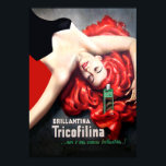 Art Deco  - Redhead Brillantina Tricofilina Poster<br><div class="desc">Art Deco  - Exotic Redhead Brillantina Tricofilina.  haarverzorging.</div>