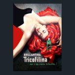 Art Deco  - Redhead Brillantina Tricofilina Poster<br><div class="desc">Art Deco  - Exotic Redhead Brillantina Tricofilina.  haarverzorging.</div>
