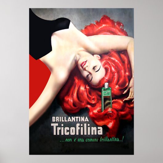 Art Deco  - Redhead Brillantina Tricofilina Poster (Voorkant)