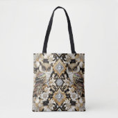 Art Deco Regenbogen Uilen Boodschappentas Tote Bag (Voorkant)