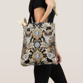 Art Deco Regenbogen Uilen Boodschappentas Tote Bag (Dichtbij)