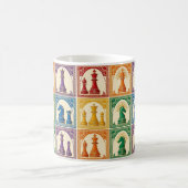 Art Deco Regenboog Schaken Mok (Center)