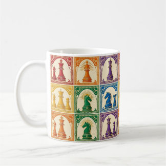 Art Deco Regenboog Schaken Mok