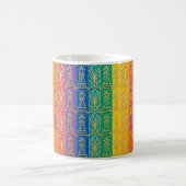 Art Deco Regenboog Schaken Mok (Center)