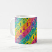 Art Deco Regenboog Schaken Mok (Voorkant links)