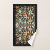 Art Deco Regenboog Uil Bad Handdoek (Handdoek)