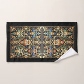 Art Deco Regenboog Uil Bad Handdoek (Handdoek)