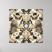Art Deco Regenboog Uilen Canvas Print (Voorkant)