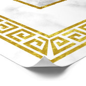 Art Deco Rehearsal Dinner Wedding Marble Gold Foil Poster (Hoek)