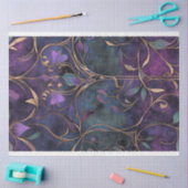 Art Deco Repeat Pattern Tegel Dark Moody Achtergro Tissuepapier (Craft)