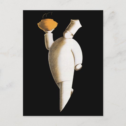 Art Deco Restaurant Chef,  zaken Briefkaart (Voorkant)