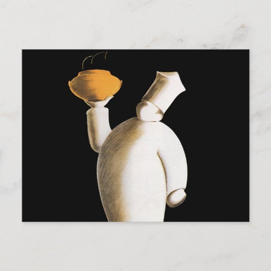 Art Deco Restaurant Chef,  zaken Briefkaart (Voorkant)