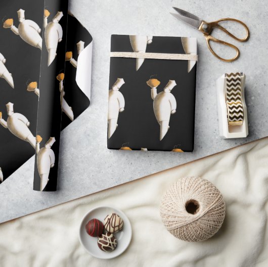 Art Deco Restaurant Chef, zaken Cadeaupapier (Crafts)