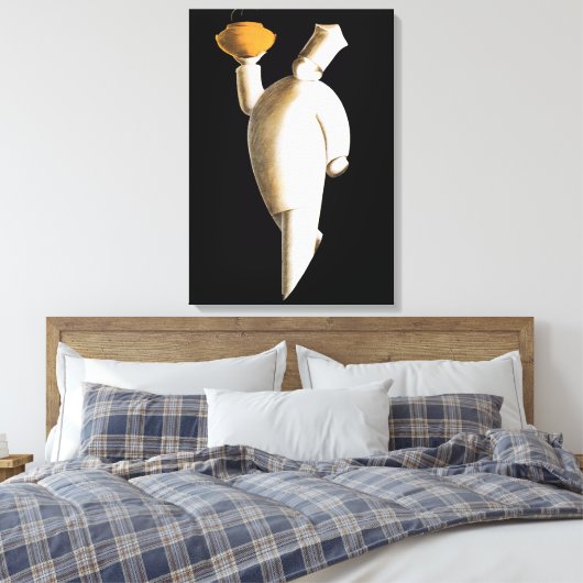 Art Deco Restaurant Chef, zaken Canvas Afdruk (Insitu (Slaapkamer))