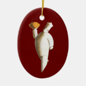 Art Deco Restaurant Chef,  zaken Keramisch Ornament (Voorkant)