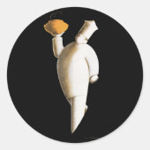 Art Deco Restaurant Chef,  zaken Ronde Sticker (Voorkant)