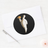 Art Deco Restaurant Chef,  zaken Ronde Sticker (Envelop)