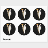Art Deco Restaurant Chef,  zaken Ronde Sticker (Vel)