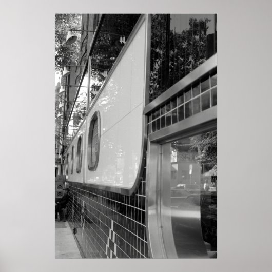 Art Deco Restaurant Exterior Poster (Voorkant)