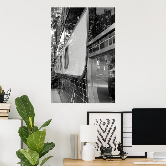 Art Deco Restaurant Exterior Poster (Thuiskantoor)