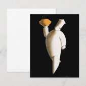 Art Deco restaurantchef, vintage bedrijf (Voorkant / Achterkant)