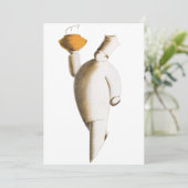 Art Deco restaurantchef, vintage bedrijf (Staand voorkant)