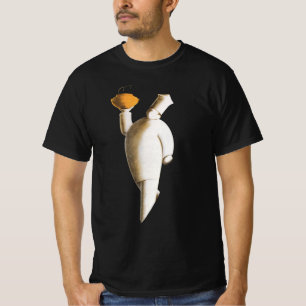 Art Deco restaurantchef, vintage bedrijf T-shirt