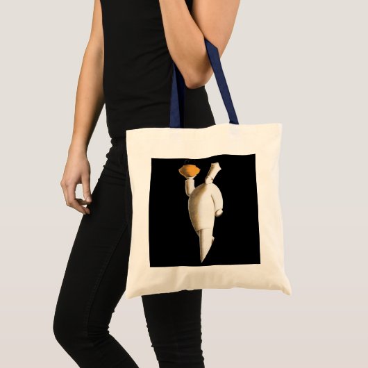 Art Deco restaurantchef, vintage bedrijf Tote Bag (Voorkant (product))