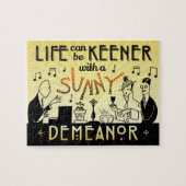 Art Deco Retro 20s Inspirerend Sunny Demeanor Legpuzzel (Horizontaal)