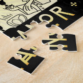 Art Deco Retro 20s Inspirerend Sunny Demeanor Legpuzzel (Zijkant)