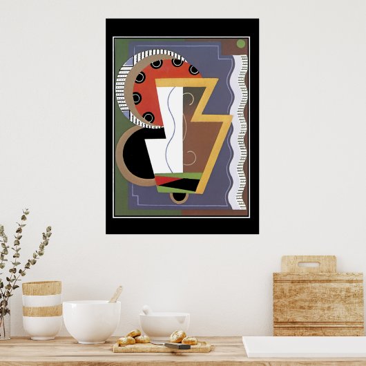 Art Deco Retro afdrukken Poster (Keuken)
