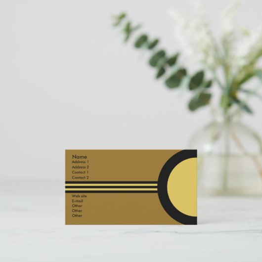 Art Deco Retro Business/Networking Profile Card Visitekaartje (Staand voorkant)