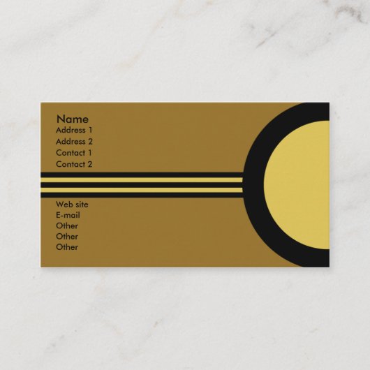 Art Deco Retro Business/Networking Profile Card Visitekaartje (Voorkant)