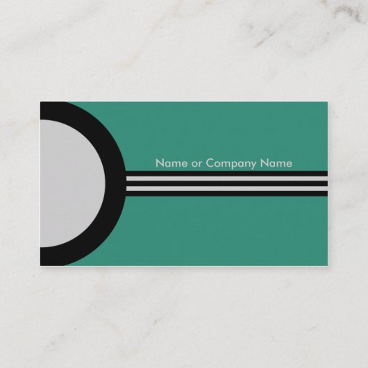 Art Deco Retro Business/Networking Profile Card Visitekaartje (Achterkant)