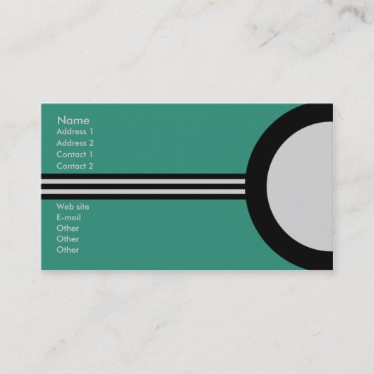 Art Deco Retro Business/Networking Profile Card Visitekaartje (Voorkant)