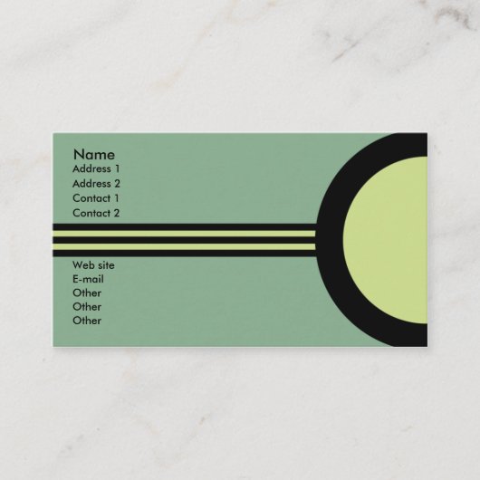 Art Deco Retro Business/Networking Profile Card Visitekaartje (Voorkant)